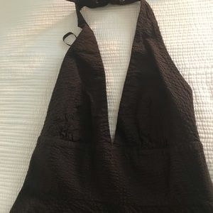 J. Crew halter dress; deep V